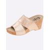 Hausschuh MUBB, Damen, Gr. 39, rosa (rosegold), Leder, feminin, Schuhe Pantolette