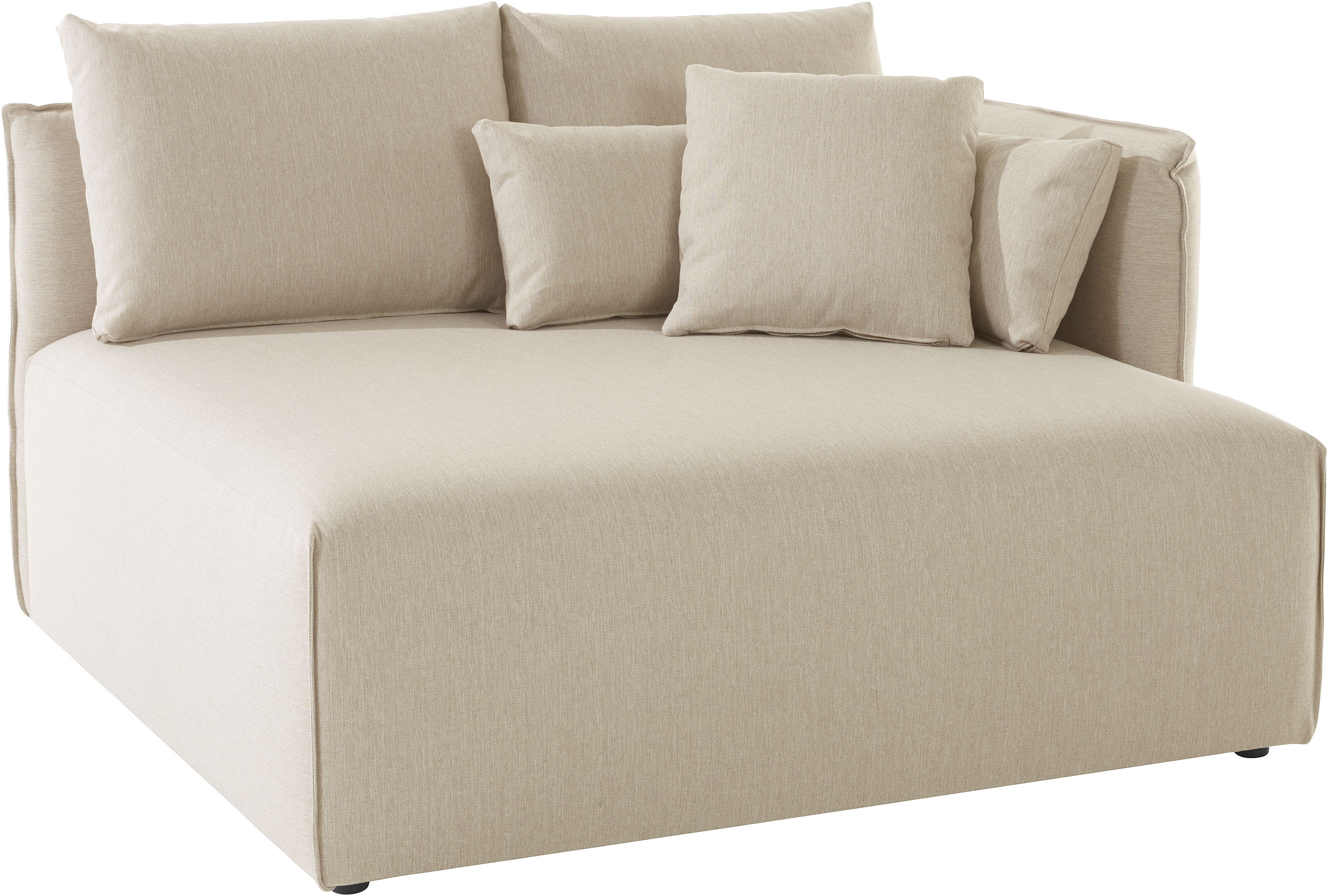 Ottomane OTTO HOME "Nöre", beige, B:138cm H:86cm T:128cm, 100% Polypropylene, Sofas, Ottomane, kurzes Lounge-Modul - zum Zusammenstellen, Breite 138 cm, Tiefe 128 cm