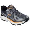 Slip-On Sneaker SKECHERS "STAMINA SPORT", Herren, Gr. 43, grau (dunkelgrau), Leder, Mesh, sportlich, Schuhe, Trainingsschuh, Retro Sneaker mit Slip-ins