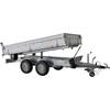 PKW-Anhänger STEMA "Rückwärtskipper 2,7 t", silber (silberfarben), KFZ-Anhänger, inkl. elektrischer Hydraulik