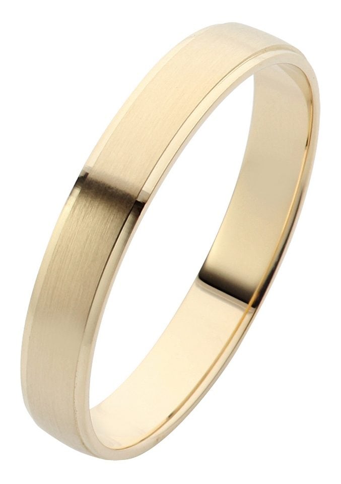 Trauring FIRETTI "Schmuck Geschenk Gold 375 Hochzeit Ehering Trauring "LIEBE" Gr. 16,5, gold (gelbgoldfarben), Fingerringe, 16,5, ohne Brillant, Gelbgold 375, 3mm, Made in Germany, wahlweise mit oder ohne Brillant Image