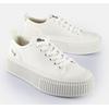 Sneaker BUFFALO "MADISON", Damen, Gr. 37, weiß, Textil, sportlich, Schuhe, Freizeitsneaker, Halbschuh, Schnürschuh mit Memory Foam Fußbett