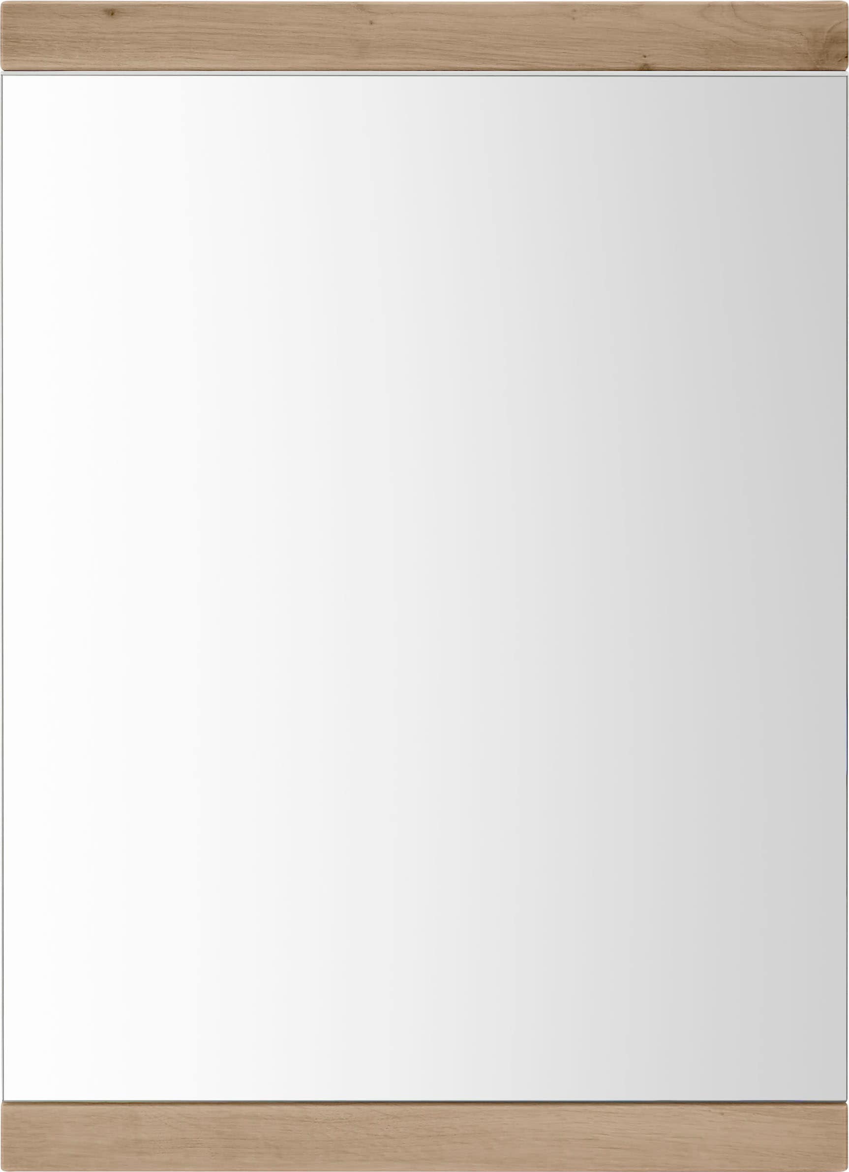 Garderobenspiegel "Lancaster Dielen", braun (eiche artisan), B:60cm H:82,8cm T:2cm, Spanplatte, SET ONE BY MUSTERRING, Spiegel, Garderobenspiegel, mit Holzabsetzung, zwei Farben, B 60 x H 83 cm