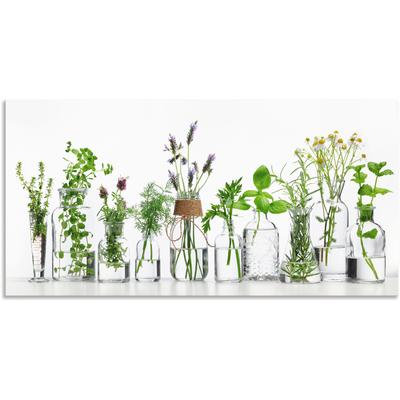 Wandbild ARTLAND "Öle mit Kräutern", grün (farbe bild(er): grün), B:60cm H:30cm, Bilder, als Alubild, Outdoorbild, Leinwandbild, Poster, Wandaufkleber Image