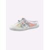 Slipper GEMINI, Damen, Gr. 37, bunt (weiß, bunt), Glattleder, sportlich, Schuhe