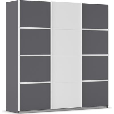 Kleiderschrank RAUCH "Schwebetürenschrank OTTO´s Choice Garderobe Schrank TOP ANGEBOT Avola", graumetallic, alpinweiß, leisten weiß, B:203cm H:229cm T:62cm, Holzwerkstoff, Schränke, mit eleganten Zierleisten in Chrom, Schwarz oder Weiß MADE IN GERMANY Image