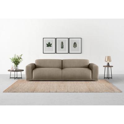Big-Sofa TRENDMANUFAKTUR "Braga, mit hochwertigem Kaltschaum, Megasofa, in Cord erhältlich", braun (schlamm), B:254cm H:72cm T:107cm, 100% Polyester, Sofas, modernes Big-Sofa, Couch mit hohem Sitzkomfort, 254/72/107 cm (B/H/T) Image