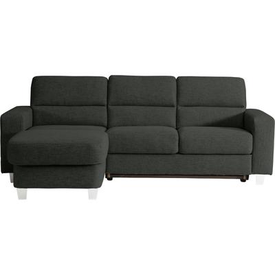 Ecksofa ALINA, schwarz (schwarz tta 10), B:264cm H:90cm T:167cm, Struktur TTA (100% Polyester), Sofas Image
