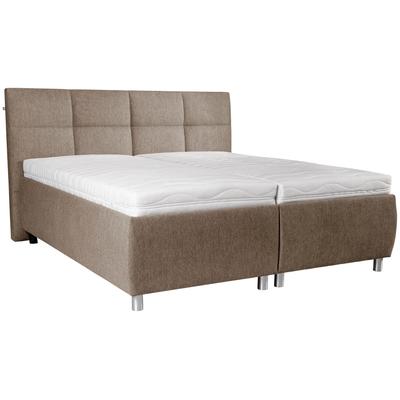 Stauraumbett ALINA "Nadina Comfort", grau (beigegrau tcm 149), B:218cm H:116cm L:217cm, Struktur fein TCM (100% Polyester), Betten, inkl. Stauraum und Lattenrost, in diversen Ausführungen Image