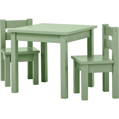 Kindersitzgruppe HOPPEKIDS "MADS Kindersitzgruppe", grün, FSC-zertifizierter Holzwerkstoff, MDF, FSC-zertifiziertes teilmassives Holz, Sitzmöbel-Sets, in vielen Farben, mit zwei Stühlen Image