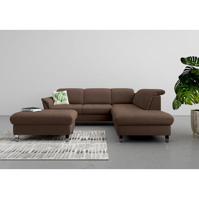 Stauraumhocker SIT & MORE "Maggiore", braun (espresso), B:102cm H:48cm T:67cm, 98% Polyester, 2% Polyamid, Hocker, mit Stauraum und modernen Metallbeinen Image