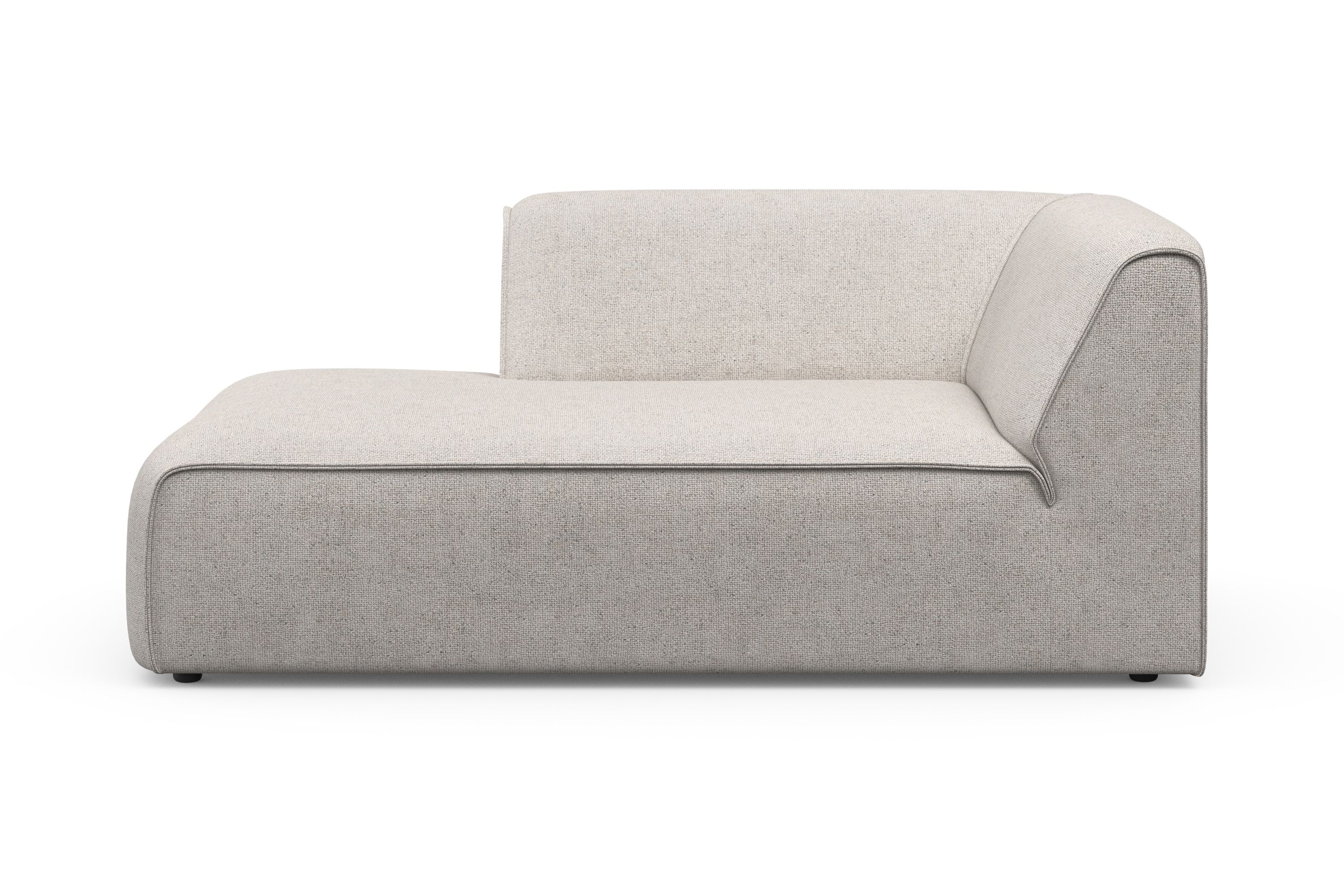 Ottomane OTTO HOME "Merid Chaiselongue, Maße B/T/H: 100/162/70 cm", beige (creme), B:100cm H:70cm T:162cm, 100% Polyester, Sofas, Ottomane, als Modul oder separat verwendbar, für individuelle Zusammenstellung