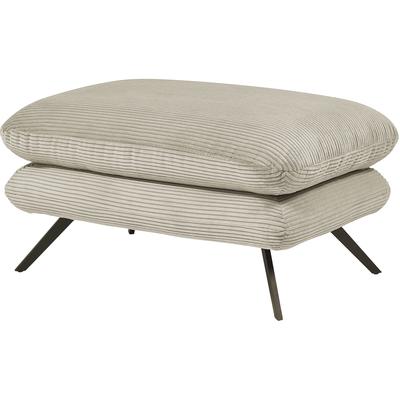 Hockerbank 3C CANDY "Beatrice", beige (natur), B:120cm H:45cm T:60cm, 88% Polyester, 12% Polyacryl, Hocker, Sitzhocker, mit modernem Polsteraufbau, auch in Breitcord, passend zur Serie Image