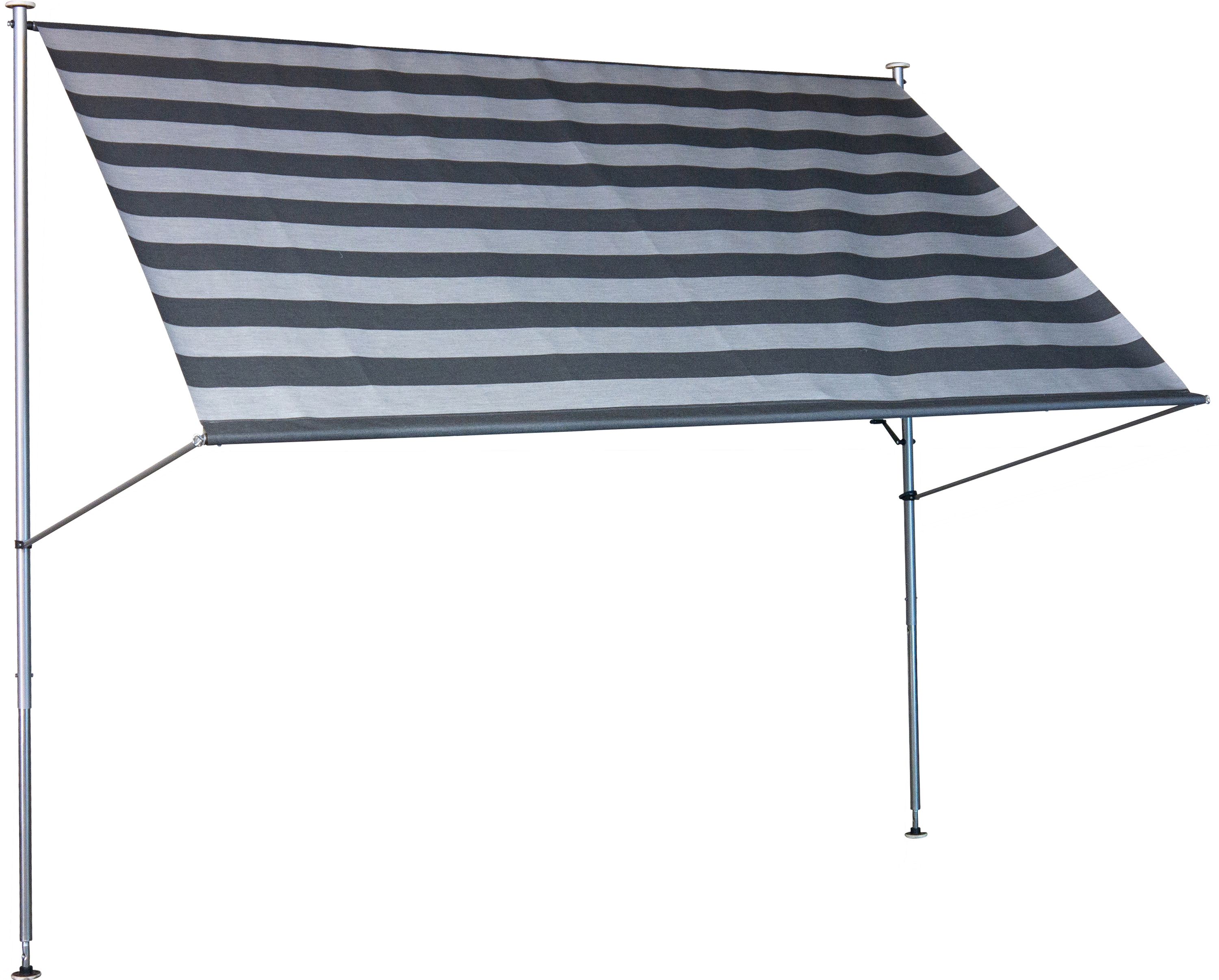 Klemmmarkise, grau (dunkelgrau, weiß), B:400cm H:275cm, Polyacryl, ANGERER FREIZEITMÖBEL, Markisen