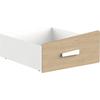 Schublade DEMEYERE GROUP "Cabane", weiß (matt weiß, eiche), B:98cm H:41cm T:87cm, MDF, Schubladen, große Schublade geht unter dem Bett