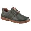 Schnürschuh JOSEF SEIBEL "Neele 44", Damen, Gr. 41, grün (dunkelgrün), Leder, casual, Schuhe, Freizeitschuh, Komfortschuh mit Wechselfußbett aus Leder