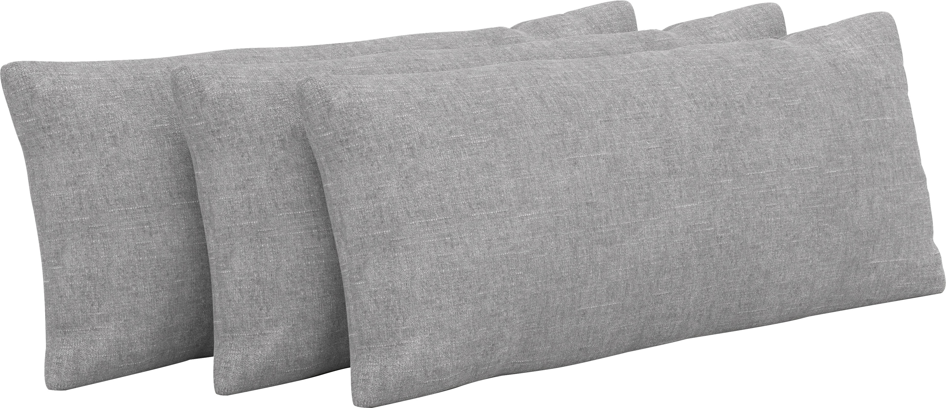Auflagekissen SIT & MORE "Amica", grau (hellgrau), B:65cm H:25cm T:12cm, 100% Polyester, Polsterauflagen, zur Auswahl Sets mit 2 oder 3 Stück Image