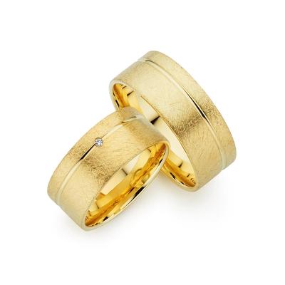 Trauring PHÖNIX "Schmuck Geschenk Gold 333 Trauring Ehering LIEBE versch. Varianten" Gr. 61, gold (gelbgoldfarben), Fingerringe, 61, ohne Brillant, Gelbgold 333, 8,0mm, Made in Germany, wahlweise mit oder ohne Brillant Image