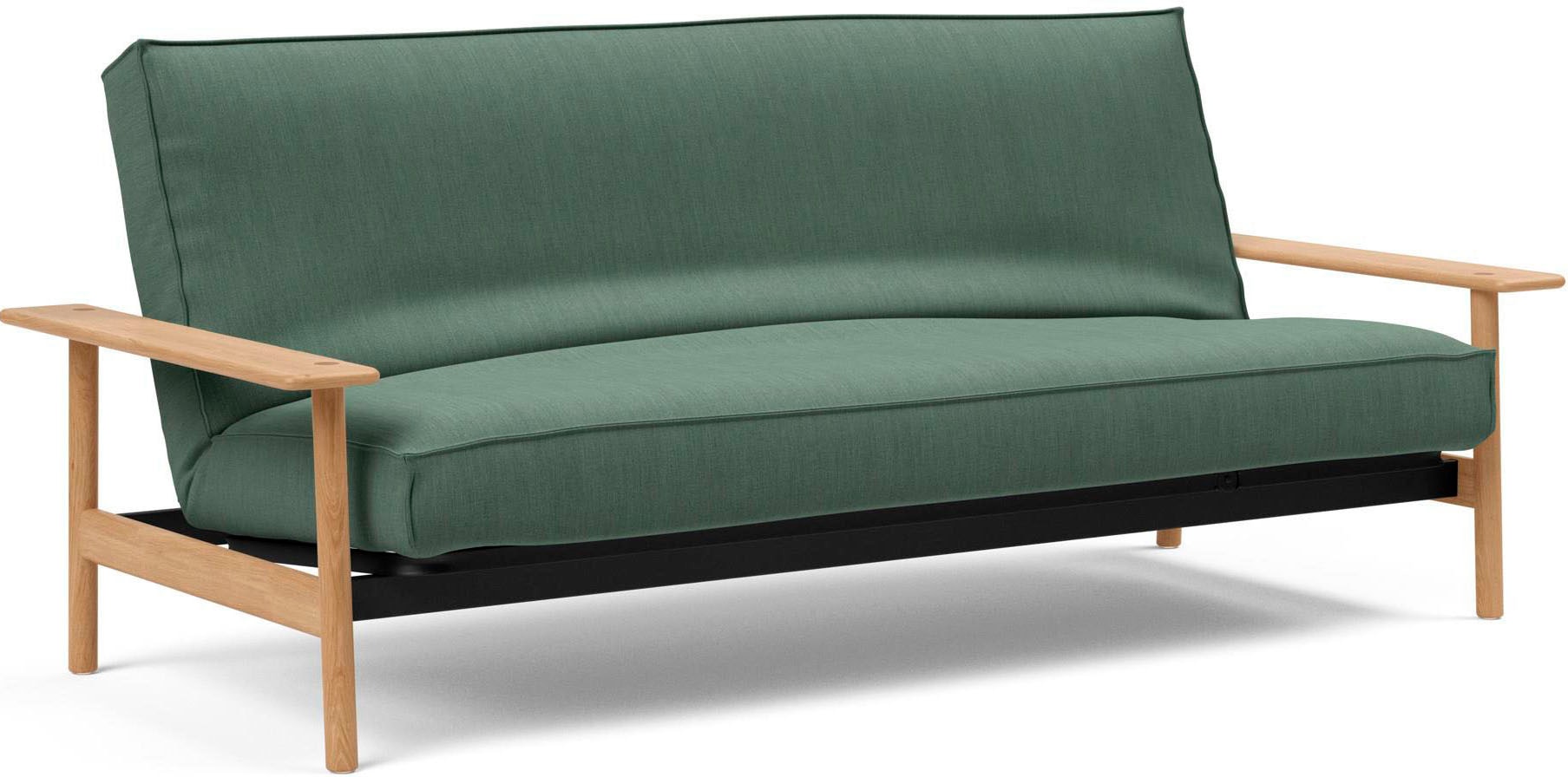 Schlafsofa INNOVATION LIVING ™ "Balder Sofa, Bettfunktion, Relaxsofa, Design mit hohem Komfort", grün, B:230cm H:92cm T:100cm, 100% Polyester, Sofas, Schlafsofa, Rückenlehne 3-fach verstellbar, Dauerschläfer