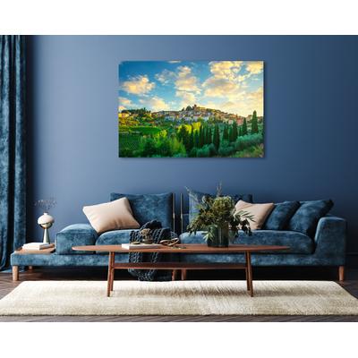 Acrylglasbild QUEENCE "Elina", blau (farbe bild(er): blau), B:120cm H:80cm, Bilder, Fine Art-Print in Galeriequalität Image