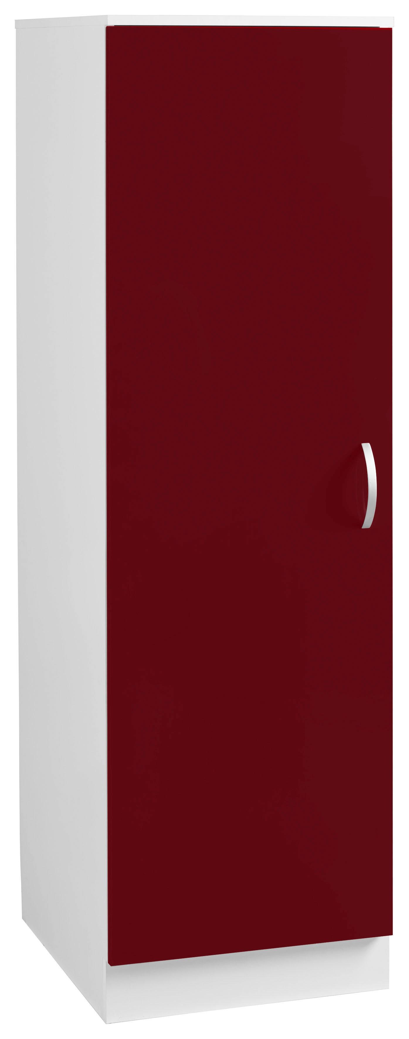 Seitenschrank WIHO KÜCHEN "Flexi", rot (front: rot glanz, korpus: weiß), B:50cm H:165cm T:60cm, Schränke Image