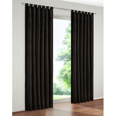 Vorhang WIRTH "Trondheim 328 g/m²" Gr. 10, schwarz, B:172cm H:225cm, Chenille, Polyacryl, Gardinen Image