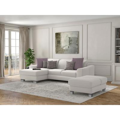 Ecksofa SIT & MORE "Dundee L-Form", silber, B:264cm H:86cm T:175cm, Sofas, mit Federkern und Edelstahlfüßen, wahlweise mit Kopfteilverstellung Image