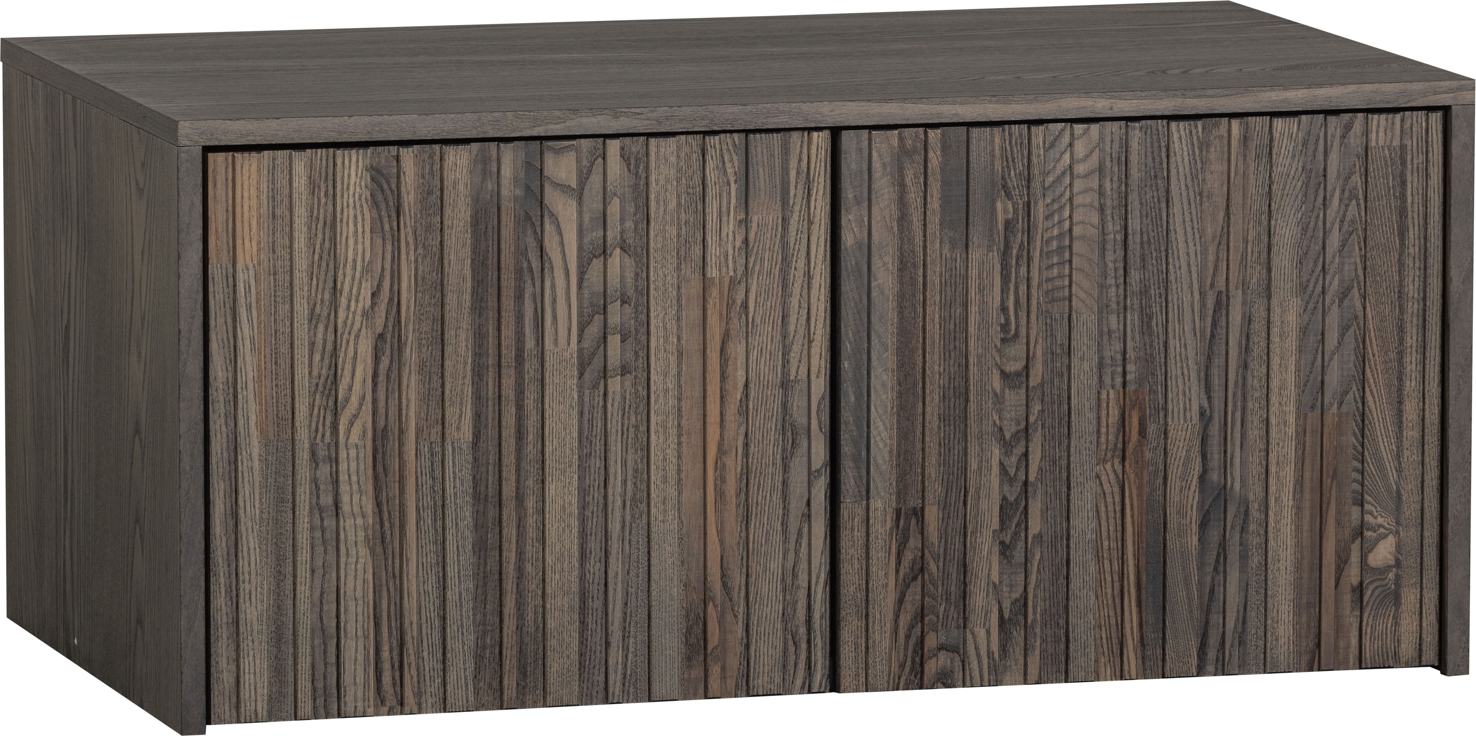 Truhenbank WOOOD "New Gravure Bunkbench", braun (espresso), B:88cm H:40cm T:50cm, Holzwerkstoff, Sitzbänke, mit grafischen Relieftüren auf Rollen, Breite 88 cm