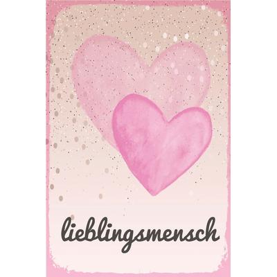Metallbild QUEENCE "Liebling", rosa (farbe bild(er): rosa), B:45cm H:30cm, Stahl, Metall, Bilder, Stahlschild, Blechschild, Lieblingsmensch, Wanddeko, Wandbild Image