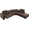 Ecksofa EGOITALIANO "Sauvanne, Designsofa der Extraklasse, elegant und bequem", braun (mud), B:300cm H:100cm T:274cm, Luxus-Micofaser Lederoptik (100% Polyester) ist ein neues technisches Gewebe mit einem visuellen und taktilen Aspekt, der dem Nubuk...
