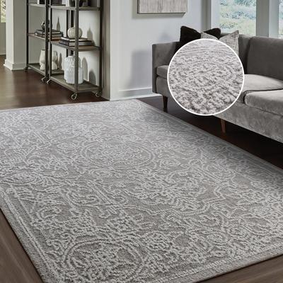 Wollteppich MY HOME "Umea, handgewebt, Wolle, Hoch-Tief-Struktur" Gr. 8, beige (sand), B:300cm H:14mm L:400cm, Wolle, Teppiche, einfarbig, Wolle, Handweb Teppich, Wohnzimmer, Schlafzimmer, Esszimmer Image