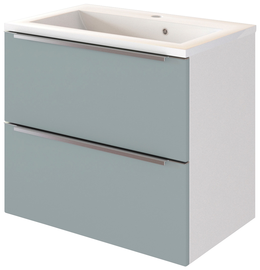 Waschtisch WELLTIME "Matera", grün (gruen, weiß), B:60cm H:56cm T:47cm, Waschtische, Breite 60 cm Image