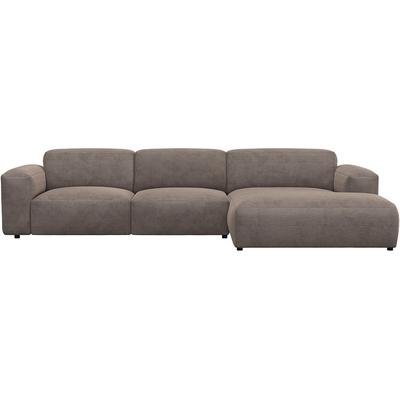 Ecksofa FLEXLUX "Lucera bequem und komfortabel durch hochwertigen Sitzaufbau, L-Form", braun (taupe braun), B:319cm H:73cm T:171cm, 85% Polyester/15%Polyamide, Sofas, modern & anschmiegsam, Kaltschaum, Stahl-Wellenunterfederung Image
