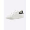 Sneaker HEINE, Damen, Gr. 41, blau (weiß, marine), Leder, Rindsleder, Rindsleder, modisch, Schuhe