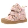 Lauflernschuh NATURINO "Wigghi", Kinder, Gr. 27, rosa blumen, Veloursleder, geblümt, casual, Schuhe, Winterstiefel mit Blumenprint, Größenschablone zum Download