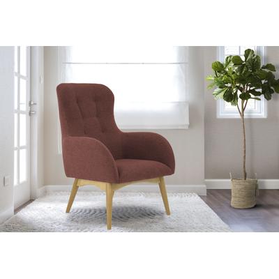 Sessel HOME AFFAIRE "Leonarda", lila (beere), B:66cm H:101cm T:88cm, 100% Polyester, Sessel, Einzelsessel Lounge-Sessel, feine Steppung im Rücken Image