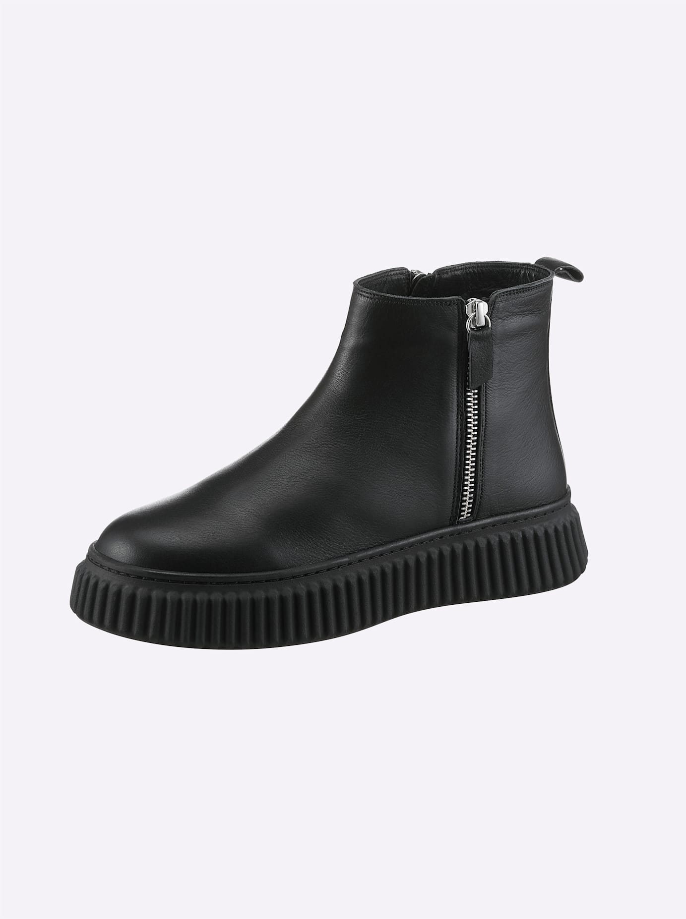 Stiefelette ANDREA CONTI, Damen, Gr. 41, schwarz, Glattleder, Leder, Rindsleder, Modisch, Schuhe