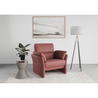 Sessel DOMO COLLECTION "Pina elegant und zeitloser Clubsessel, bequemer Cocktailsessel", lila (beere), B:99cm H:95cm T:88cm, Sessel, Einzelsessel, Hoher Sitzkomfort, Microfaser hochflorig, dunkelgrau Image
