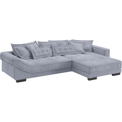 Ecksofa MR. COUCH "Diwan II, L-Form", blau (memphis 1676 blau grau), B:334cm H:67cm T:207cm, Memphis (Grundgewebe - 100% Polyester; Nutzschicht- 90% Polyester / 10% Polyamide), Sofas, Wahlweise mit Kaltschaumpolsterung bis 140 kg belastbar Image