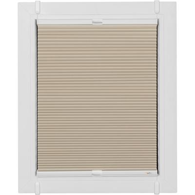 Wabenplissee SUNLINES "One Size Style Honeycomb VD", beige (beige, weiß, weiß), B:50cm H:130cm, Obermaterial: 85% Polyester, 15% sonstige Fasern, Plissees, Zubehörfarbe weiß, zum Klemmen Image