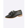 Slipper HEINE, Damen, Gr. 41, schwarz, Leder, Glattleder, modisch, Schuhe