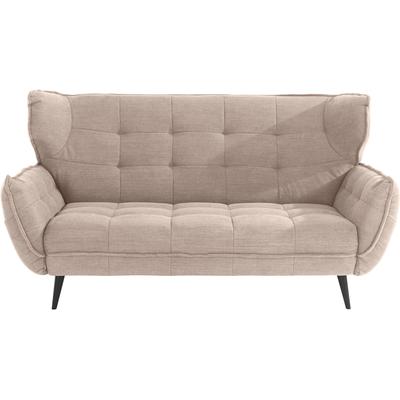 2-Sitzer LEONIQUE "Ariana", beige (natural), B:191cm, 100% Polyester, Sofas, Big-Sofa bzw. stylischer Hochlehner Image
