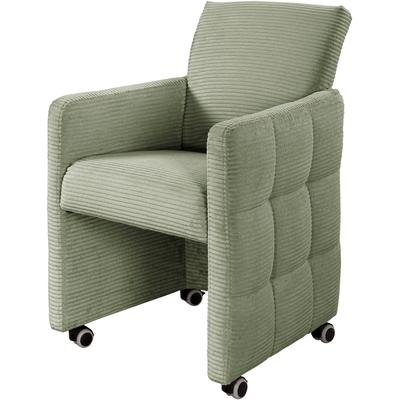 Esszimmersessel EXXPO - SOFA FASHION "Barista, Loungesessel auf Rollen mit hoher Bodenfreiheit", grün (mint), B:64cm H:90cm T:72cm, Sessel Image