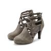 Stiefelette LASCANA, Damen, Gr. 40, grau, Obermaterial: 100% Lederimitat. Futter: 100% Lederimitat. Decksohle: 100% Lederimitat. Laufsohle: 100% Synthetik, unifarben, modisch, Schuhe, Stiefel, Boots mit Cut-Outs VEGAN