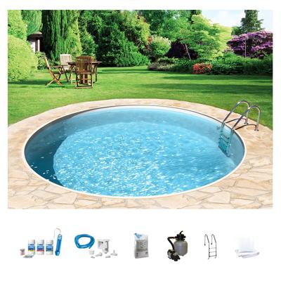 Rundpool MY POOL BWT "mit sandfarbener Folie für den Karibik Look", beige (weiß, sand), H:150cm Ø:450cm, Schwimmbecken, Höhe: 150 cm, in versch. Größen verfügbar