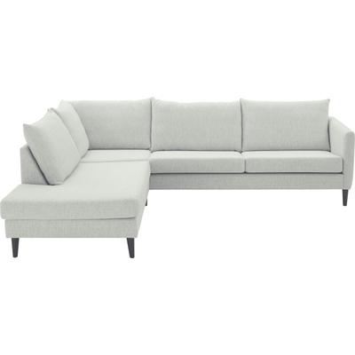 Ecksofa "Rekvik L-Form", grau (hellgrau), B:258cm H:79cm, ATLANTIC HOME COLLECTION, Sofas, mit Wellenunterfederung, mit Massivholzfüßen Image