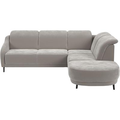 Ecksofa SIT & MORE "Blues L-Form", grau (anthrazit), B:258cm H:93cm T:249cm, 100% Polyester, Sofas, wahlweise mit Klapptisch und USB Image