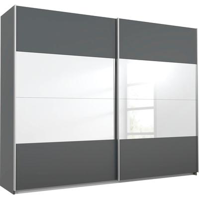 Schwebetürenschrank RAUCH "Quadra", grau (grau metallic, spiegel), B:271cm H:210cm T:62cm, Schränke, mit Spiegelelementen Image