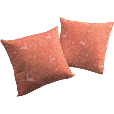 Dekokissen WIRTH "Swift" Gr. 1, rot (rot, gemustert), B:40cm L:40cm, Baumwolle, Dekokissen_Sitzkissen_Kissenhüllen, Kissenhülle ohne Füllung, 2 Stück Image