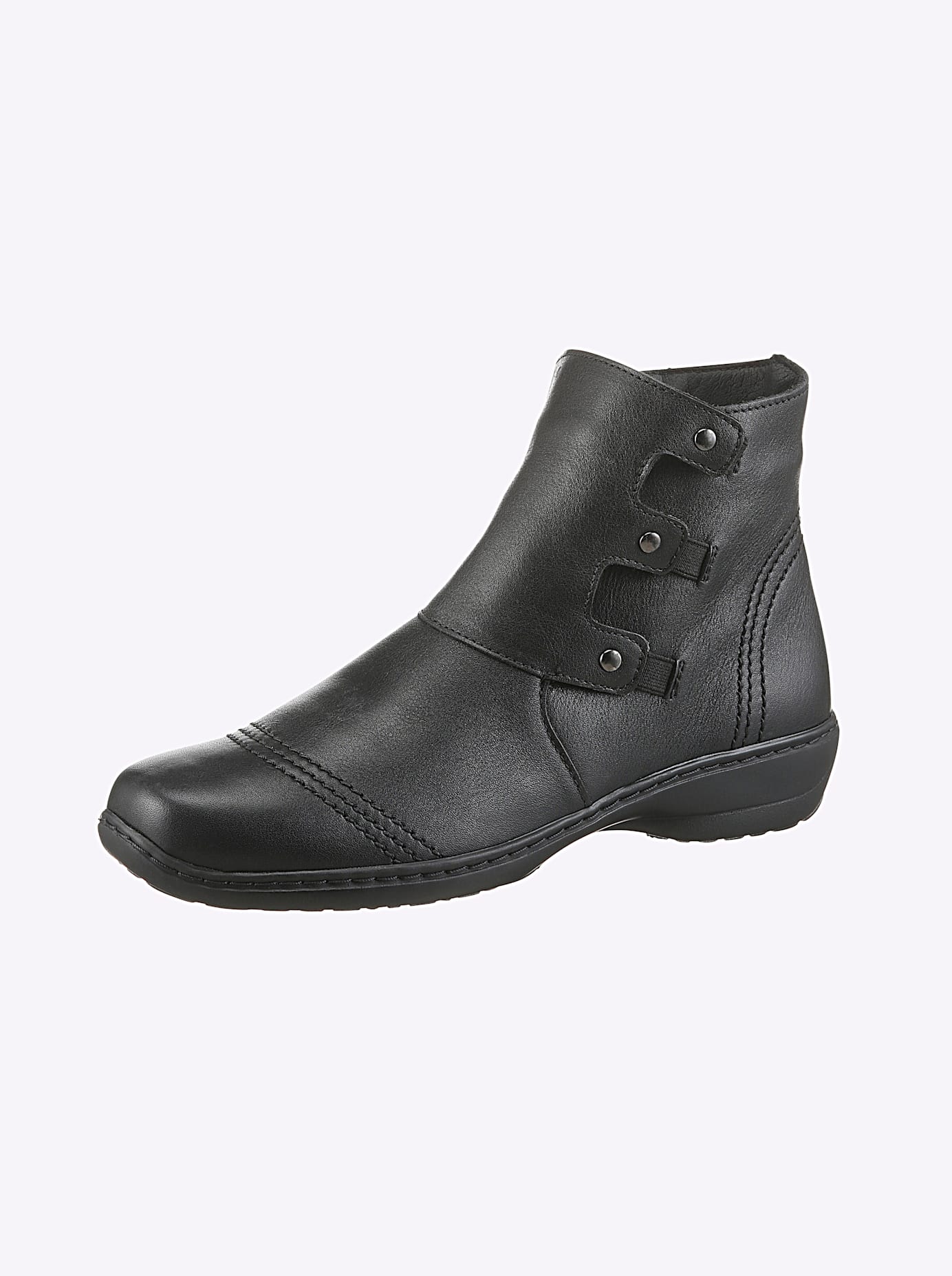 Stiefelette CLASSIC, Damen, Gr. 42, schwarz, Glattleder, Leder, Rindsleder, Schuhe